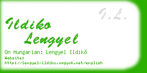 ildiko lengyel business card